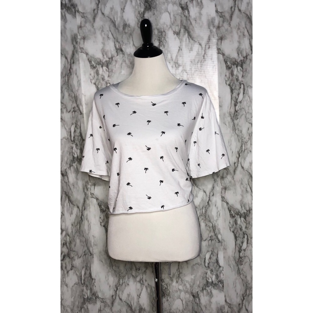 Plus Size “Local Lab” Palm Tree Crop Top